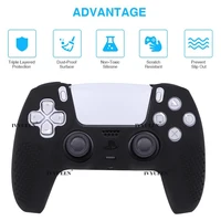 IVYUEEN Studded Protective Cover Skin for PlayStation 5 DualSense PS5 Controller Silicone Gamepad Case ThumbSticks Grips 2