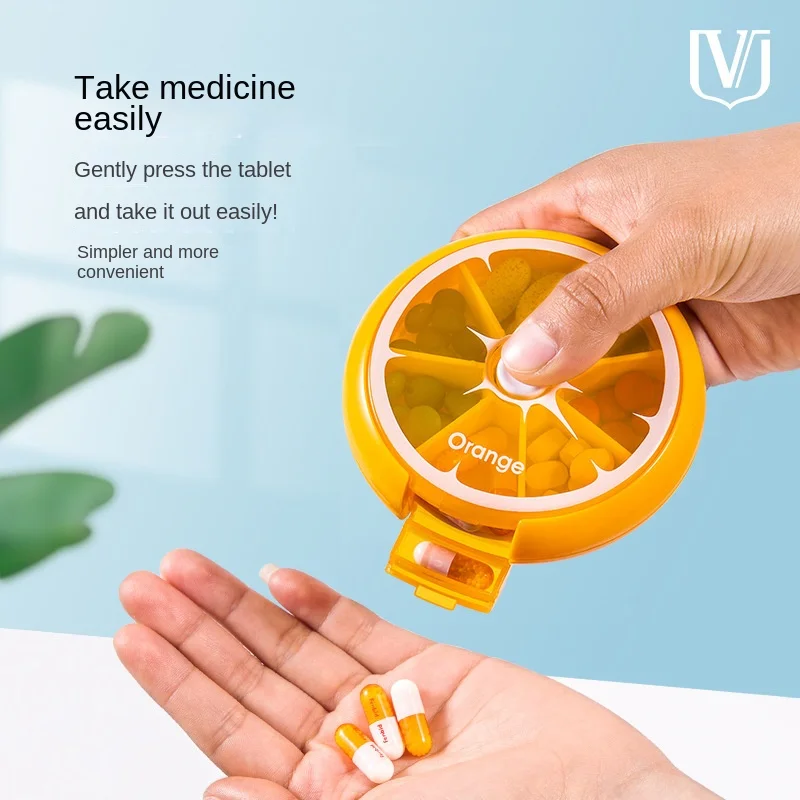 

1PC Weekly Pill Travel Medicine Box Dispenser Capsule Holder Organiser Case Pill Organizer Rotating 7 Day Pill Container