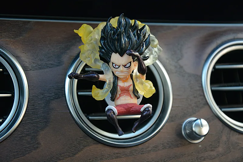 Anime One Piece Car Air Outlet Fragrance Decoration Nica Luffy Zoro Nami Action Figure Figurine Model Ornamen Car Aromatherapy