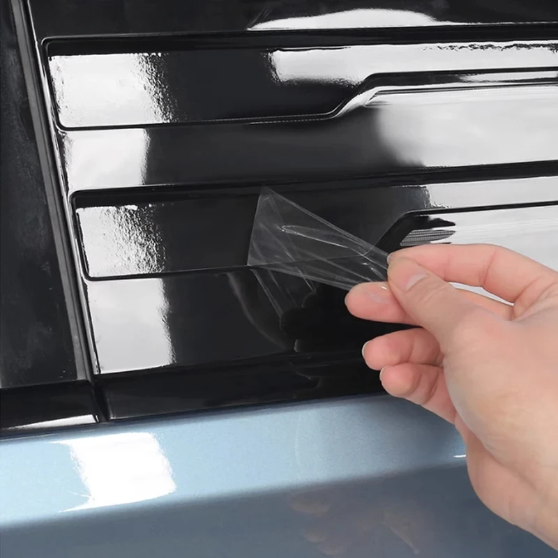 Car Rear Window Bright Strip Smoked Black Sticker Decorative TPU Film For BYD YangWang U8 -
