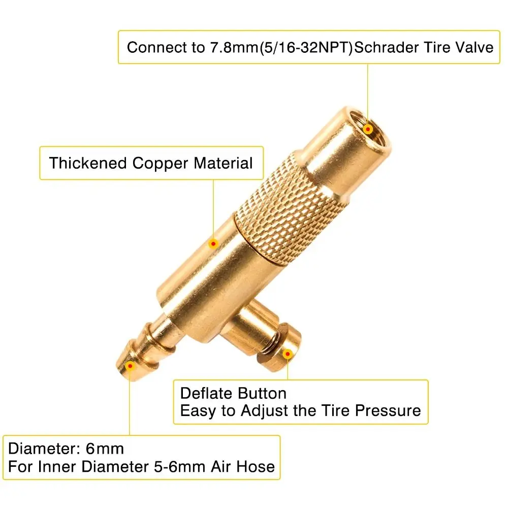 Electric Tire Inflator Tire Inflator Tire Inflator Gun Copper Car Tyre Tire Inflator Connector