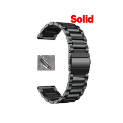 Premium Metal Wristband - Adjustable 22mm, 20mm, 18mm Strap - Forerunner 965 (Black)