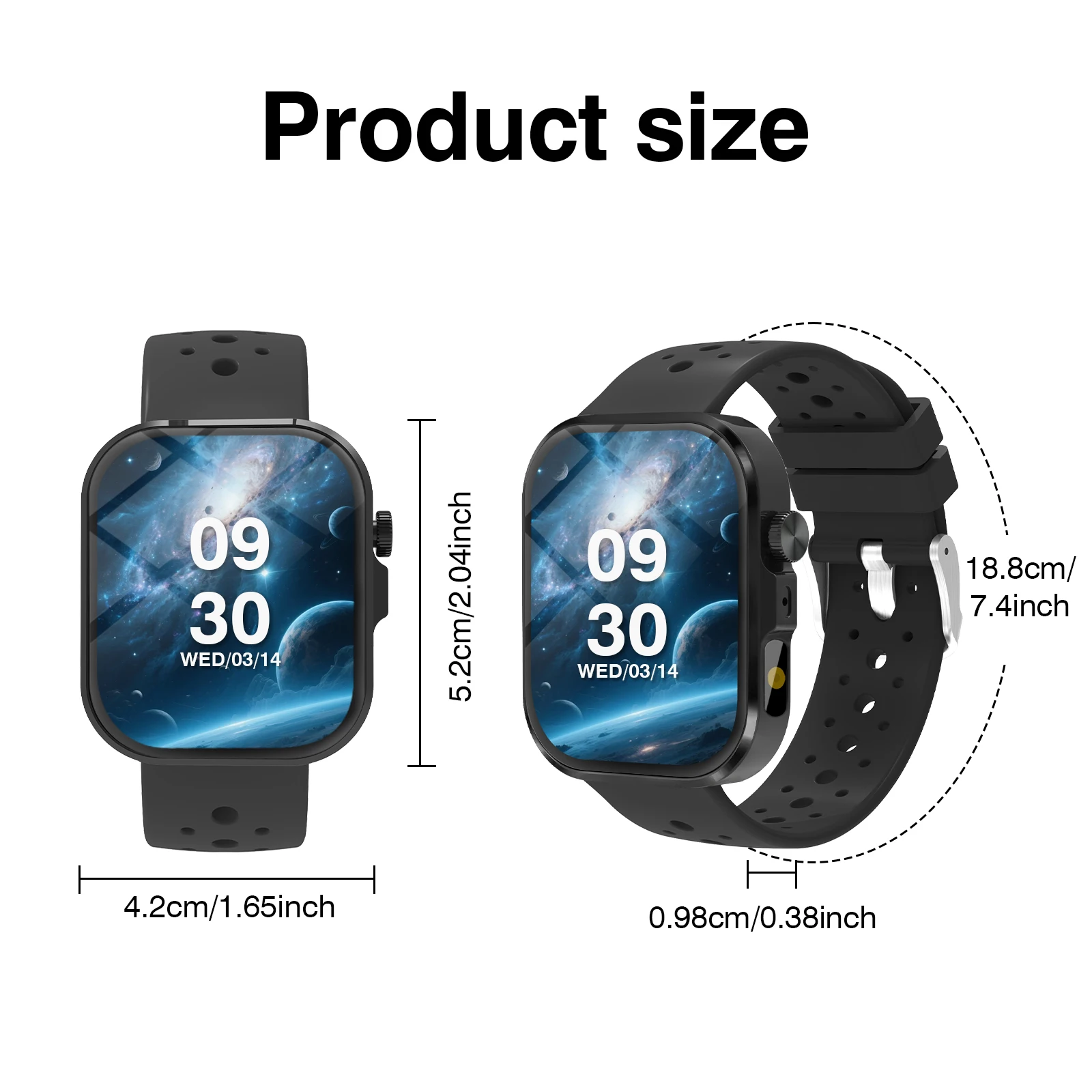 1Pc Smart Watches,HD Touch Screen, Multi-Sport Modes, Sedentary Reminder, Calculator,Christmas/New Year/Birthday Watch Gifts 6
