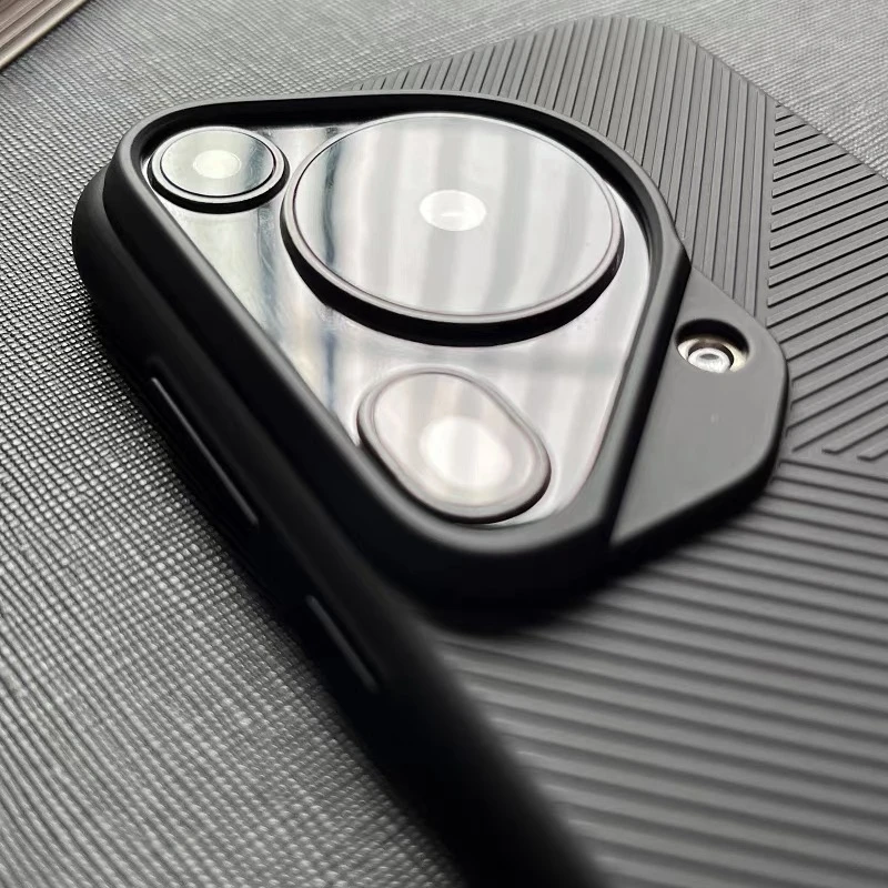 Geometric Matte Clear Stripe Slim Phone Case - Simple & Stylish Bumper
