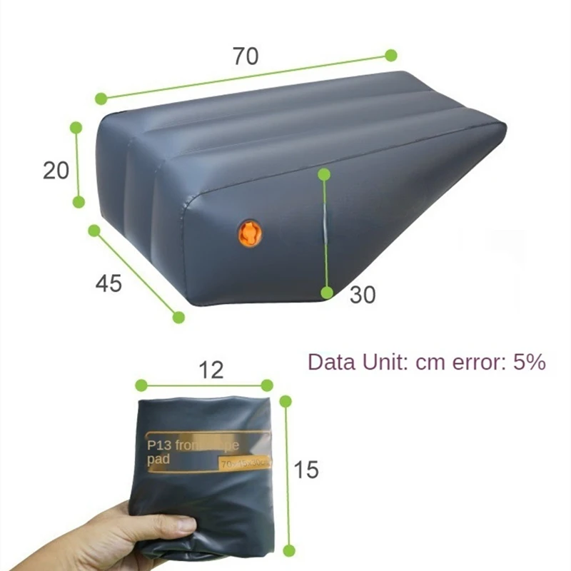 Car Inflatable Mattress Gap Pad Travel Bed Flat Front Seat PVC Slope Pad Air Mattress Bed Inflatable Couch Car Sleeping