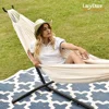 Double Hammock with 9ft Space-Saving Steel Stand includes Portable Carrying Case, 450 Pounds Capacity 2