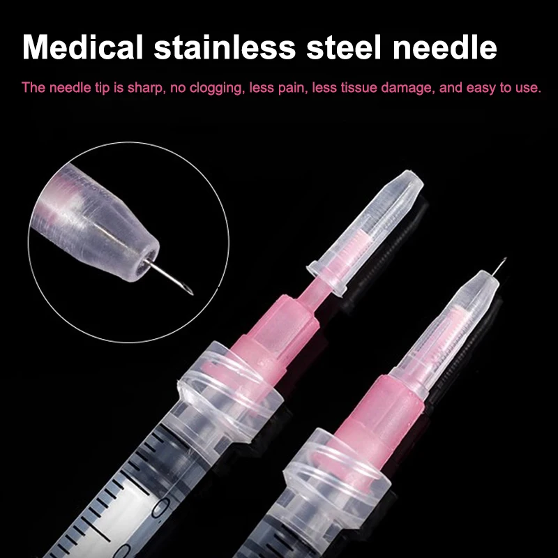10/100Pcs 31G 0-4mm Einstellbare Kleine Nadel Einweg 31G Medizinische Micro-kunststoff Injektion kosmetische Sterile Nadel Chirurgische Werkzeug – Detail 3