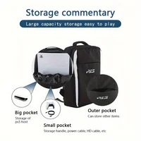 Travel Backpack For PS5 Console, Accessories, Protective Carrying Case Storage Bag Compatible With Sony PS5 Console - Image 5