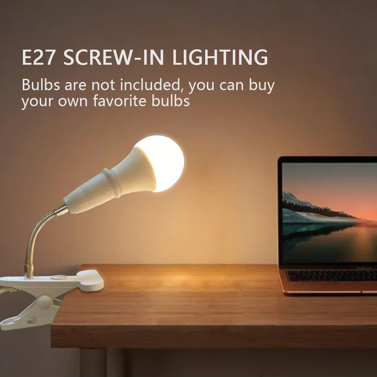 Description Picture 3 of itemNew Energy Saving LED Table Lamp Base Adapter with Switch for EU and UK Plug, E27 Socket Bulb Holder - Efficient and Eco-Friendl