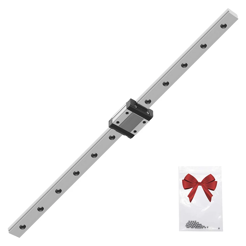 Guida Lineare MGN12 Mm In Acciaio, Lunghezza 350mm, Con Carrello MGN12H, Per Stampanti 3D E CNC, Nero