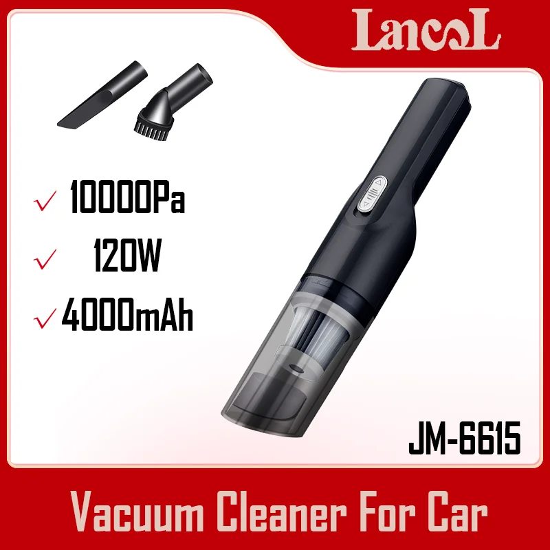 Jm6615 Portable Wireless Vacuum Cleaner For Car 10000pa Power Suction