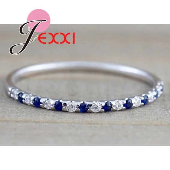 New Arrival 925 Sterling Silver Needle Fashion Crystal Rings For Women Girls Wedding Engagement Valentines Day Gift Wholesale 2