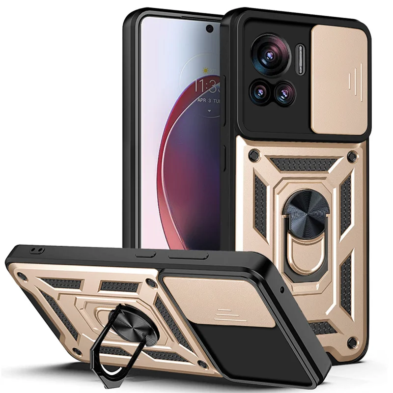 thumbnail image 1 of Funda para Motorola Moto Edge 30 40 Neo Ultra Lite Fusion S30 X30 Pro E13, cubierta de lente de ventana de empuje, soporte de anillo de cobertura, Etui, 1 of 5
