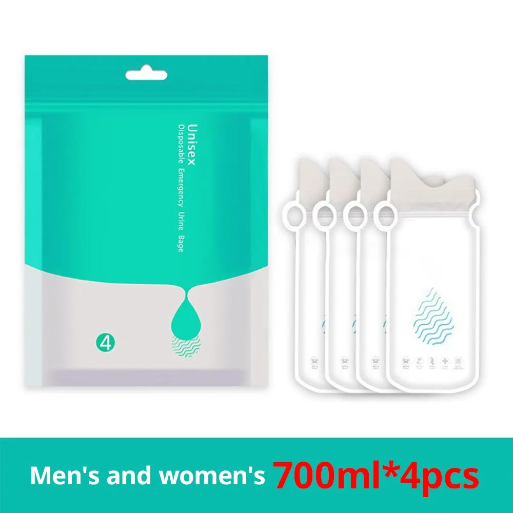 700ml 4pcs Outdoor Travel Emergency Portable Car Disposable Vomit Bag Urine Bag Disposable Toilet Bag Mini Mobile Toilets Handy Unisex