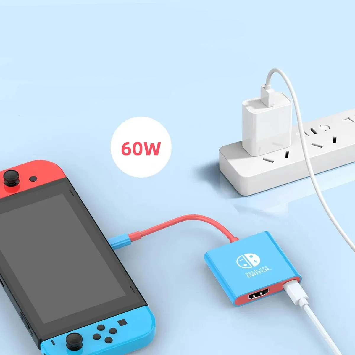 여행 및 게임에 완벽한 HDMI가 포함된 Nintendo 스위치 도킹 스테이션 TYPE-C 허브용 미니 휴대용