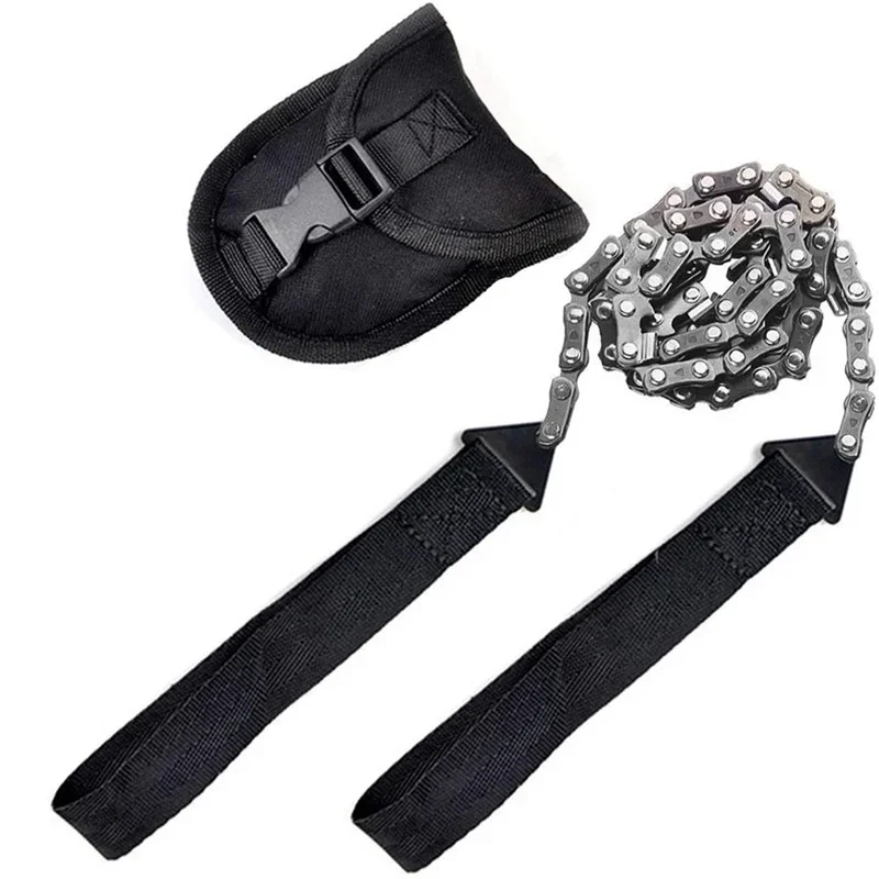 Description Picture 6 of itemNew Outdoor Portable Survival Chain Saw Hand Chain Saw 65 Manganese Steel Wood Cutting Chain Saw Emergency Camping Hiking Tools