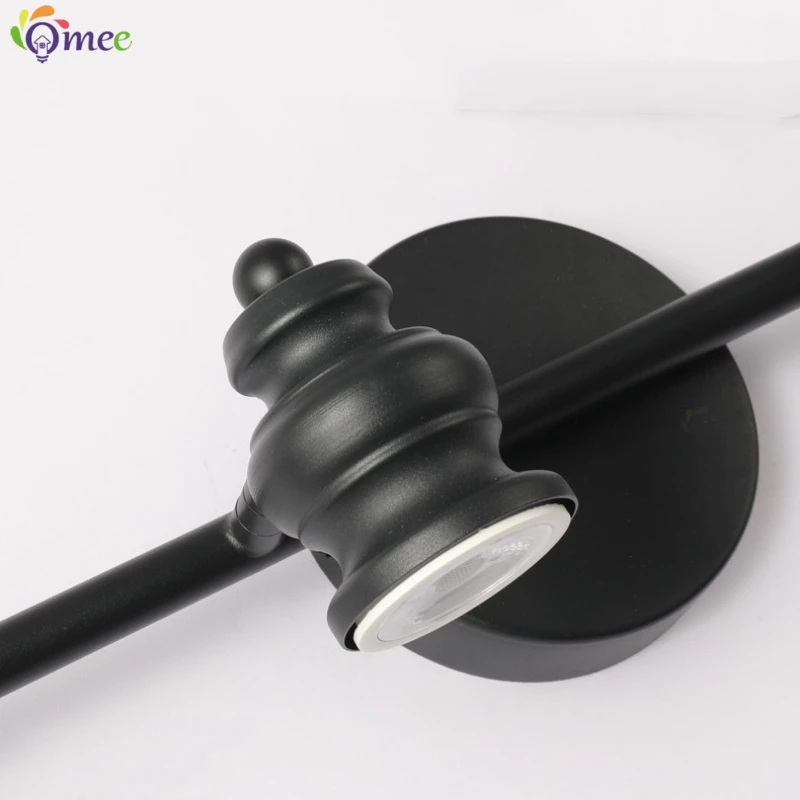 Bathroom LED Mirror Wall Lamp Black White Up Down Swing Adjustable Sconce Lighting Fixture Makeup mirror LED Luxury Decor Lights