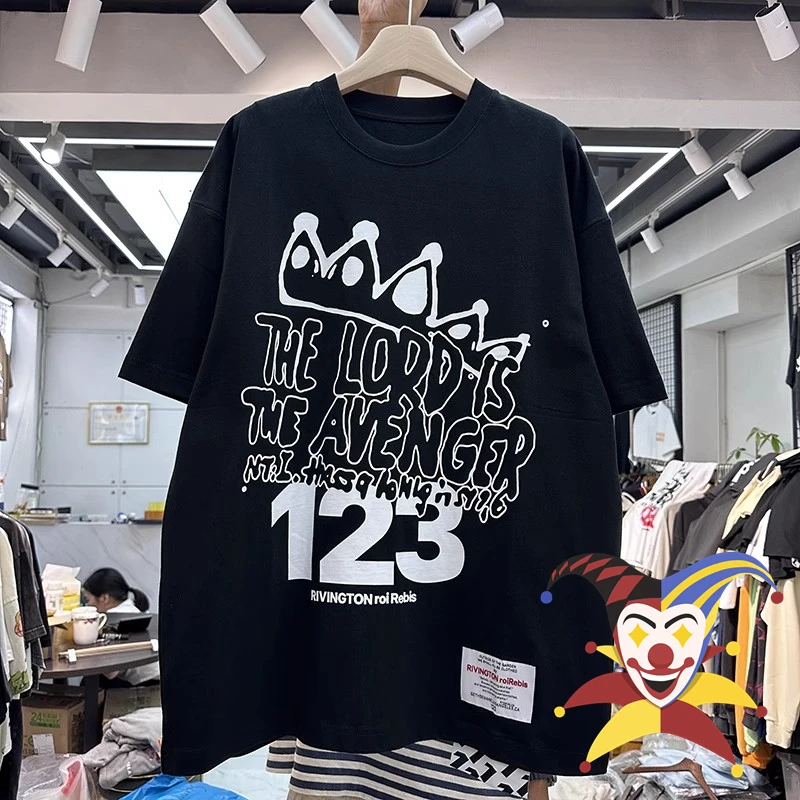 

RRR123 Vintage English Alphabet Number Printing T Shirt Men Women RRR 123 Tee Top T-shirt