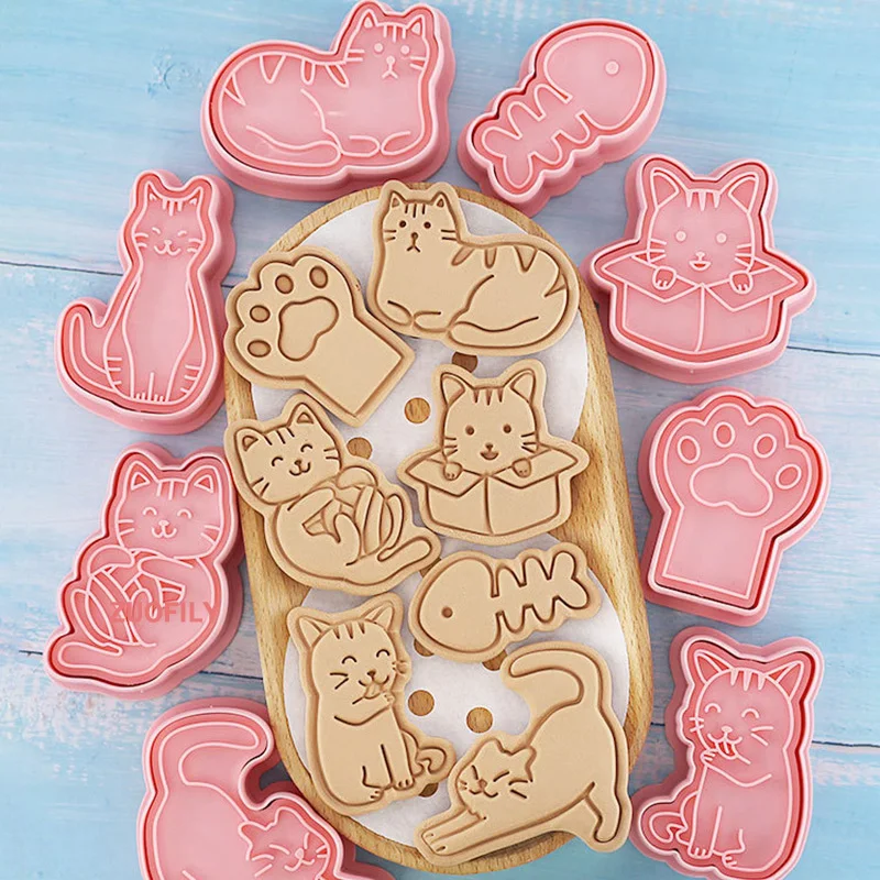 Moldes Galletas Animales, 8 Piezas Cortadores De Galletas De Animales