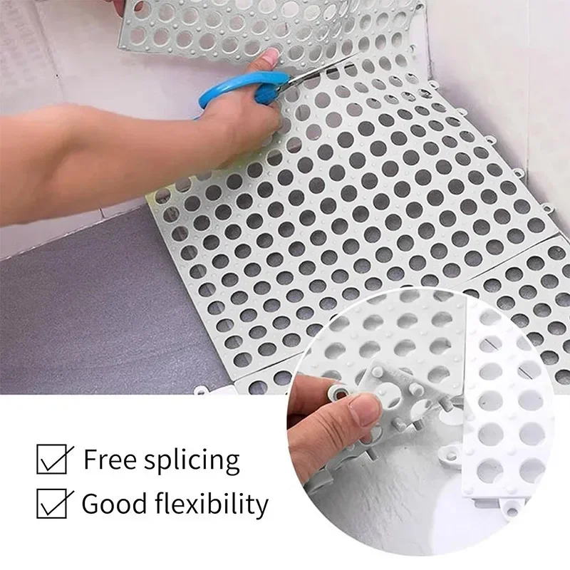 Rubber Floor Tiles Soft PVC Non-Slip Tile Splicing Shower Mat Outdoor Cushion Mat for Bathroom Deck Drain Pool Patio Balcon floor mat,bathroom mat,bathroom floor mat,bath mat,anti slip mat