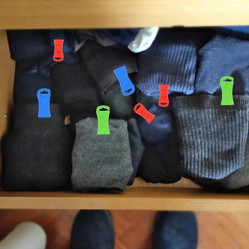 60 Sock Clips for Washing Machine And Dryer Sock Clips With Hooks Sock Holder Directly Into The Drawer Durable
