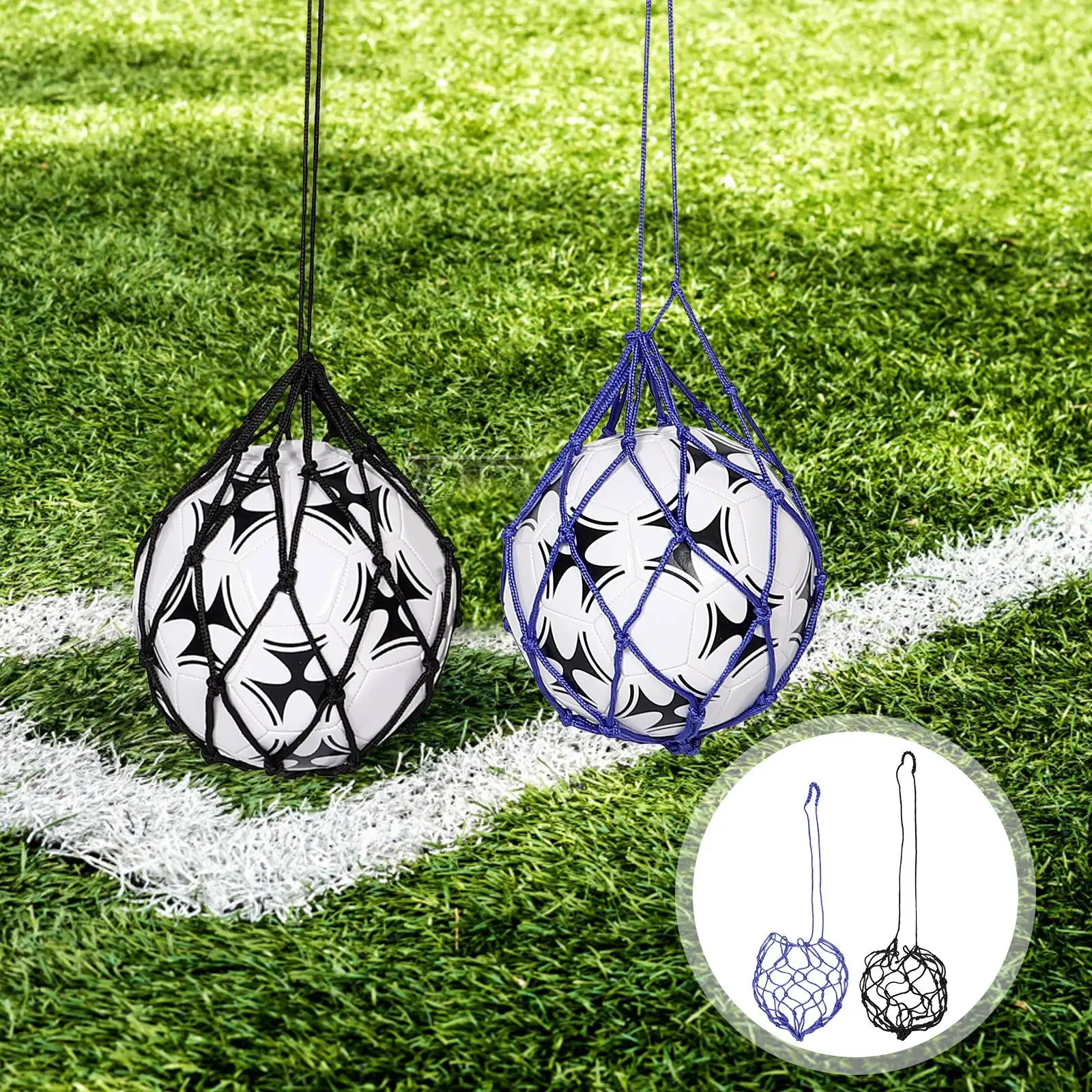 2Pcs Football Nets Soccer Training Equipment Polypropylene Kids Adults Juggling Practice Ball Trainer Team Sports Gear Football