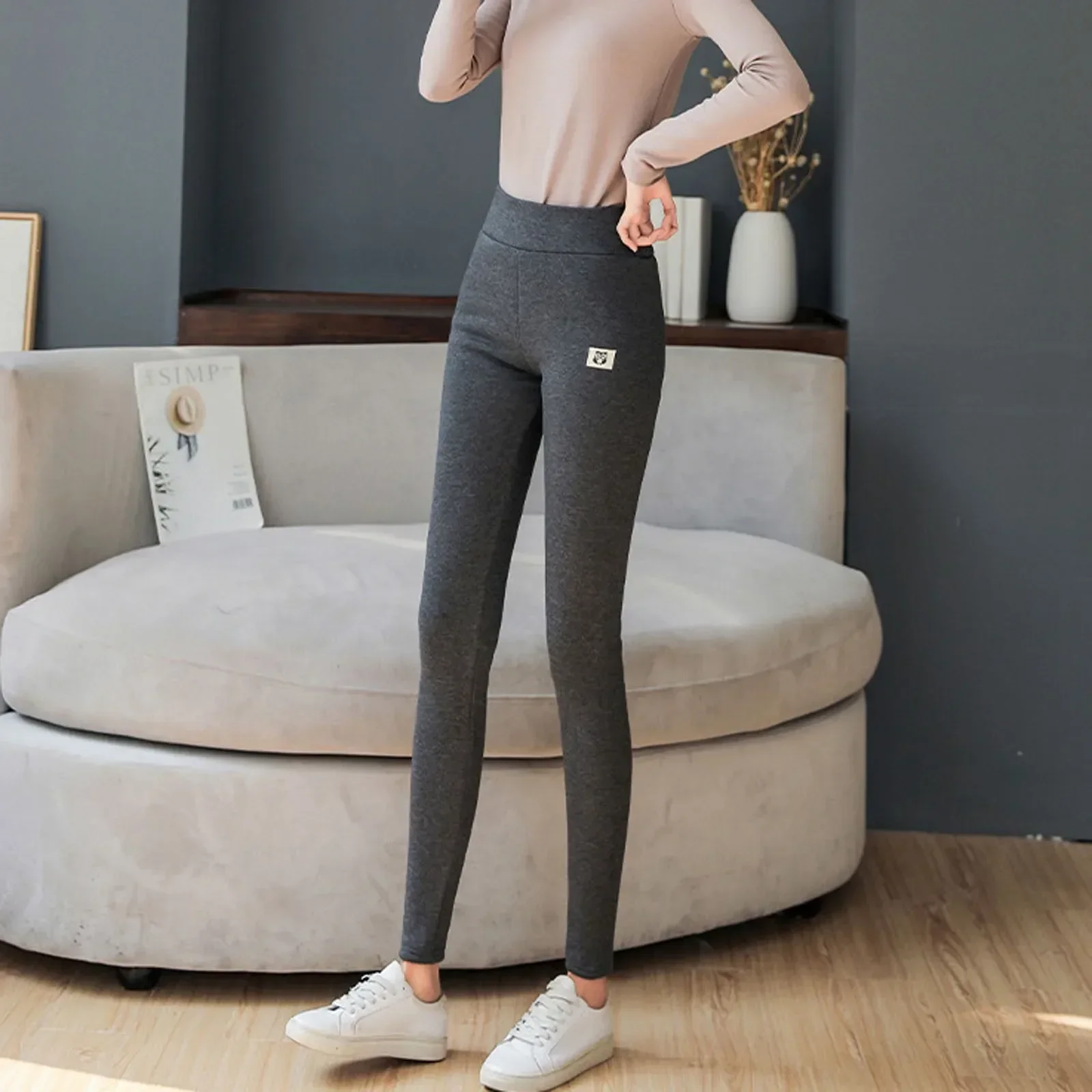 

Pants Trousers Skinny Fleece Ladies Leggings Velvet High Women's Thick Winter Waist Women Warm Casual