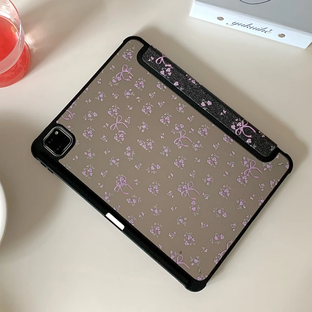 Full Screen Pink Florals Case For iPad