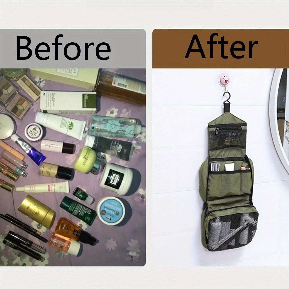 Hanging Men's Toiletry Bag Large Waterproof Cosmetic Bags Travel Organizer Lady Toiletries Makeup Toilet Foldable Bathroom Kit