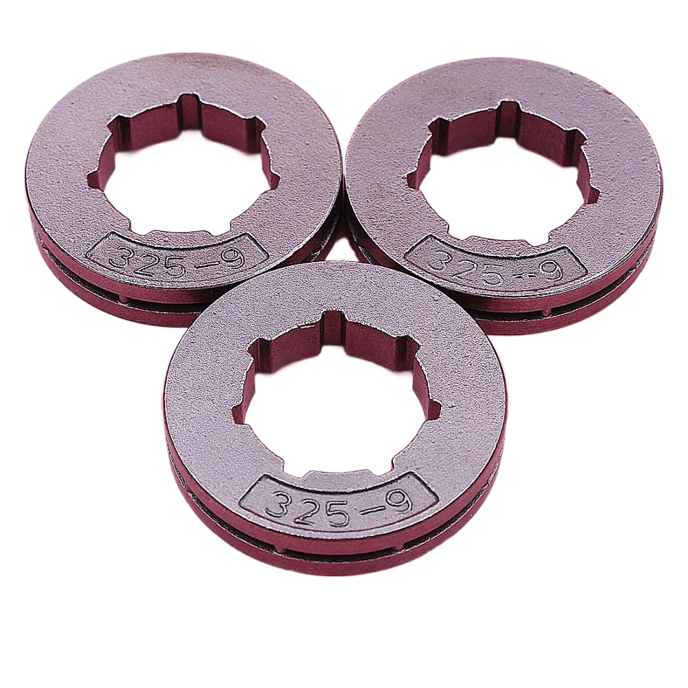 3pcs/lot .325 9 Tooth Chain Sprocket Rim Kit Stihl Husqvarna Jonsered Homelite STD Spline 22mm Chainsaw Parts