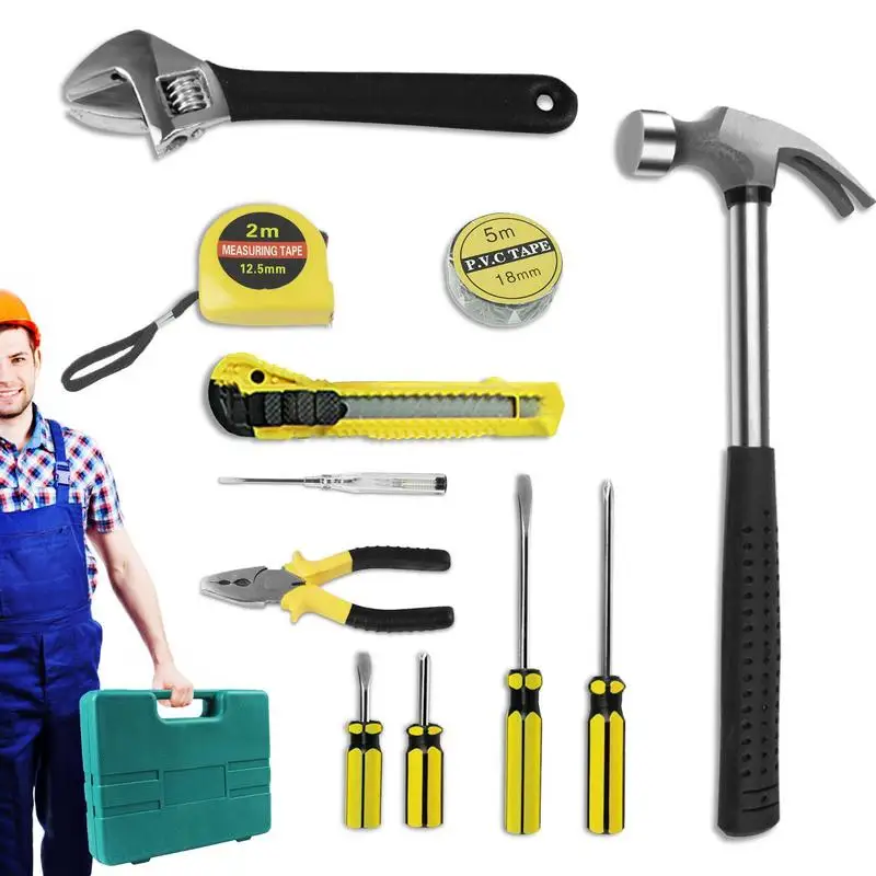 

Набор ручных инструментов из 12 предметов, набор инструментов из термопластичной резины для ремонта автомобиля, набор гнезд, коробка для механических инструментов, домашний Набор отверток для мастерской