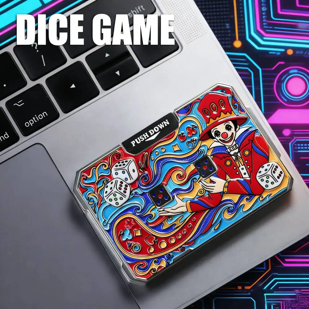 기계식 주사위 카드 게임 EDC 장난감 푸시 버튼 주사위 롤러 프레스 주사위 카드 피젯 주사위 롤러 EDC 스트레스 해소 장난감 RPG 게임