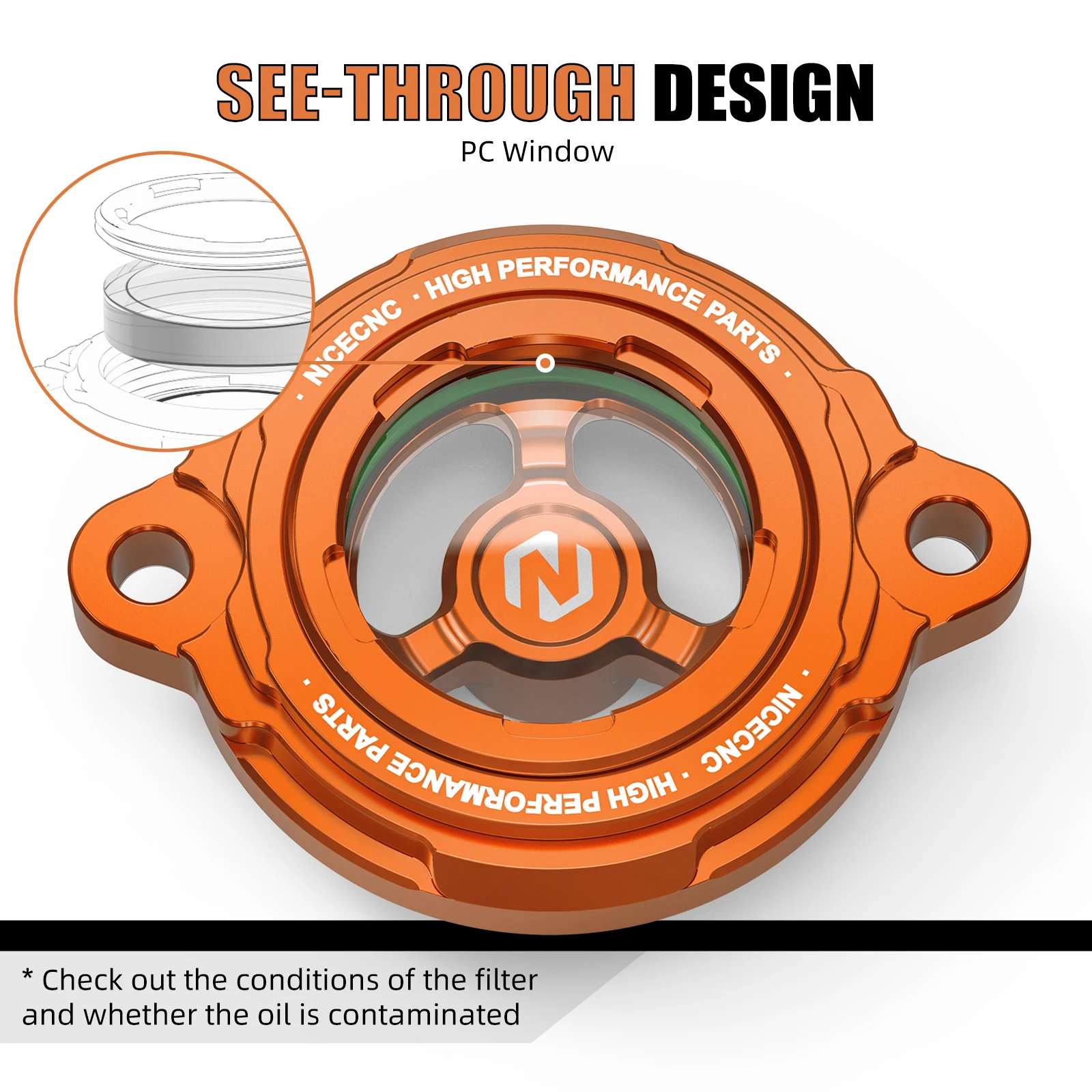 Für KTM 690 ENDURO /R SMC SMCR 2008-2025 Motorölfilter-Abdeckkappe für Husqvarna 701 Supermoto Enduro 2016-2025 NORDEN 901 – Detail 5