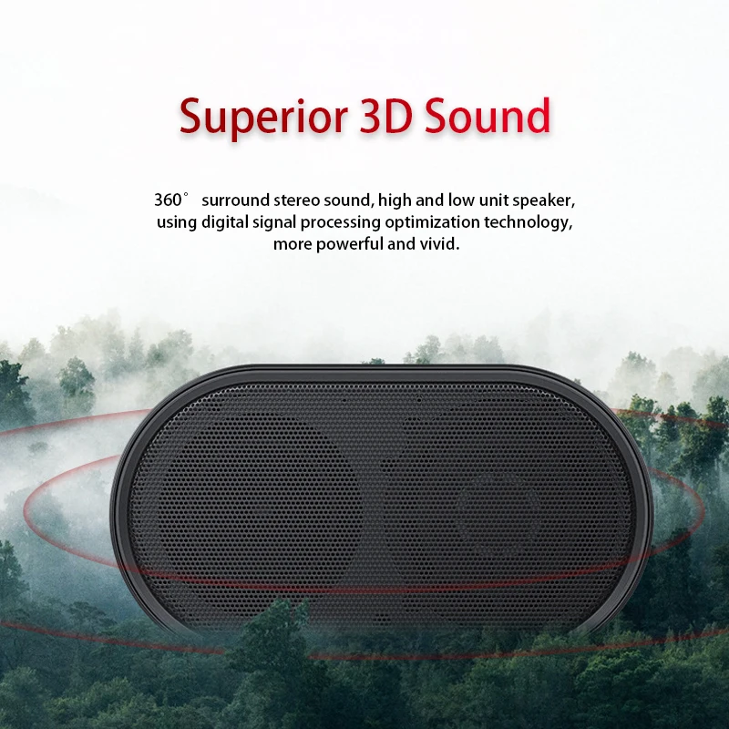 

Double Bass Bluetooth Speaker Mini Outdoor Wireless Gun Plug Card USB Charging Box Portable Music Boombox AUX Altavoces