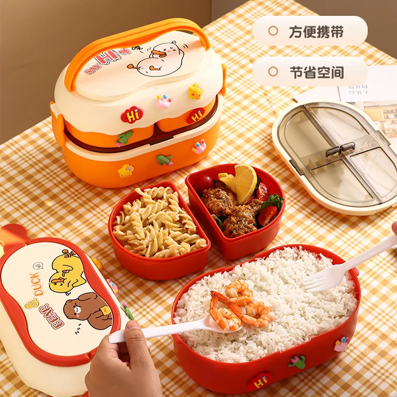 

Modern simple insulated lunch box microwave oven food-grade double-layer bento box