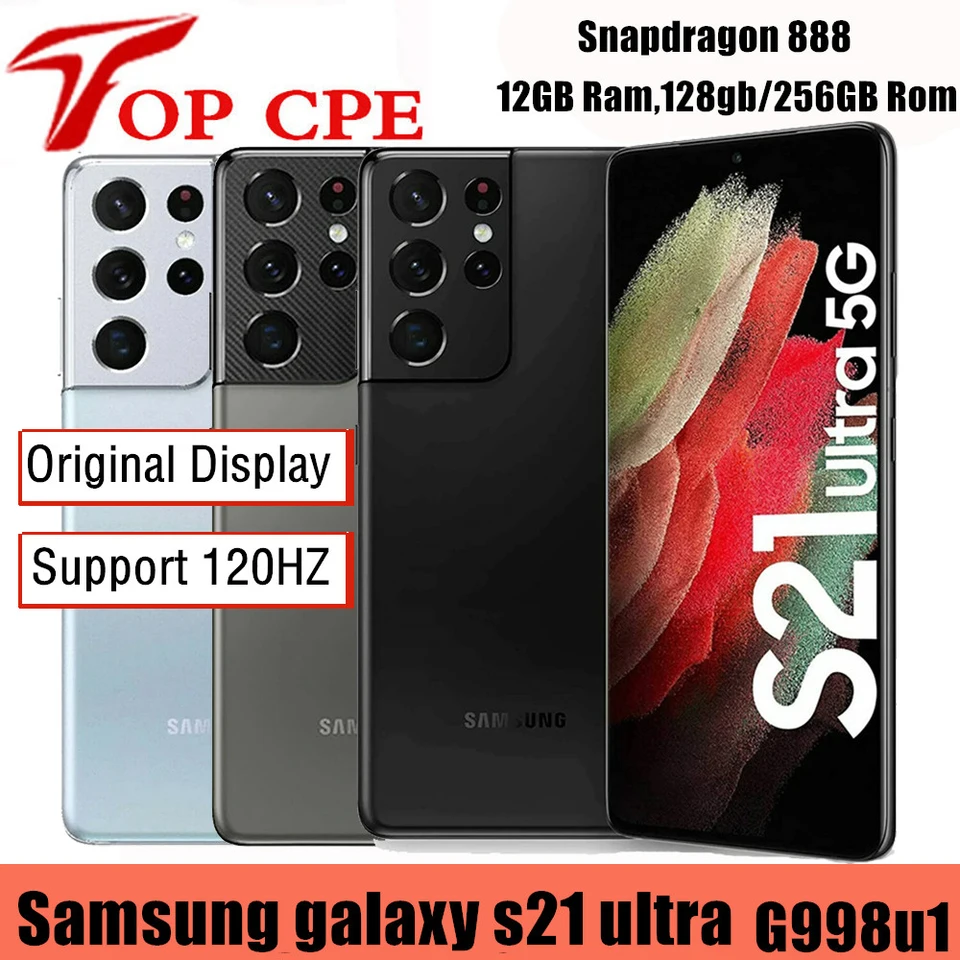 Samsung Galaxy S21 Ultra 5G G998N 6.8 256GB ROM 12GB RAM Exynos NFC  Original Unlocked Android Cell Phone - AliExpress