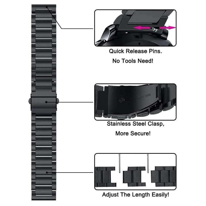 Stainless Steel Bracelet Wristband Strap