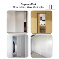 ประตูบานเลื่อนที่มองไม่เห็น Retracting รถบัสประตูรางสไลด์ Cloakroom ห้องนอนประตูแบนเลื่อนประตูบัฟเฟอร์ฮาร์ดแวร์ติดตาม 4