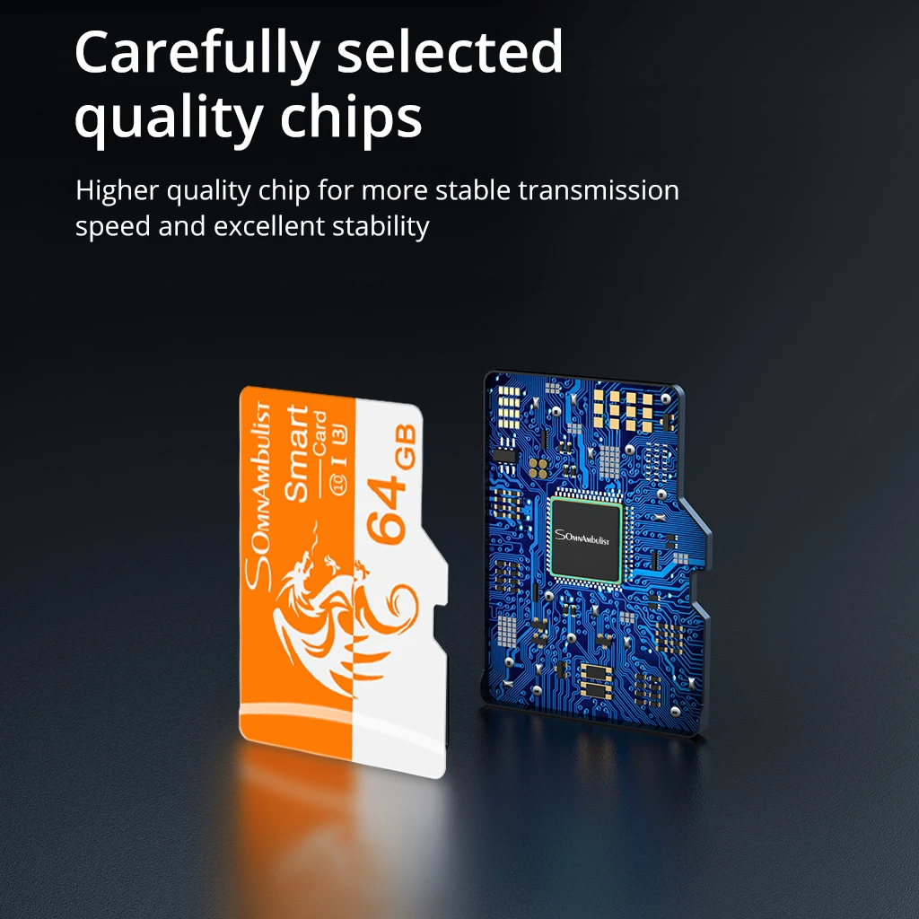 솜앰블리스트 메모리 카드 64GB 고속 미니 TF 카드 클래스 10 U3 A1 드론 오디오 감시 장치용 64GB TF 카드 프로 맥스