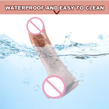 23.5cm Simulated Silicone Realistic Dildo Masturbator Big Dick Penis Adult Sex Toys Products Suction Thick 2