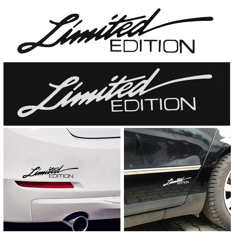 Creative Car Stickers English Sticker LIMITED EDITION Fashion Auto Body Glass Decoration Reflective Laser Decal 16*4cm 7colors