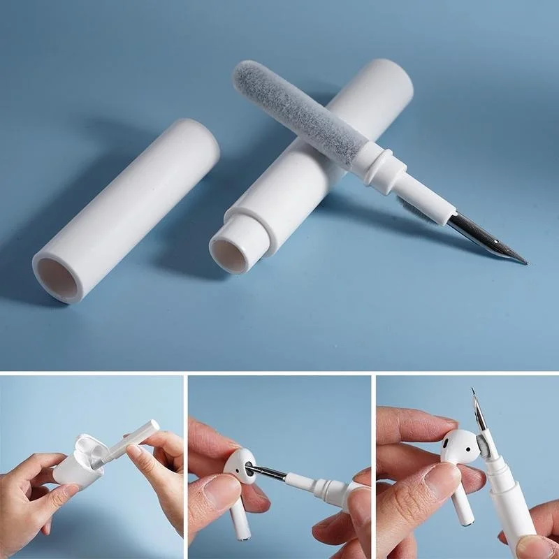 Wireless Earphone Cleaning Kit with Multi-Function Pen and Brush Tool