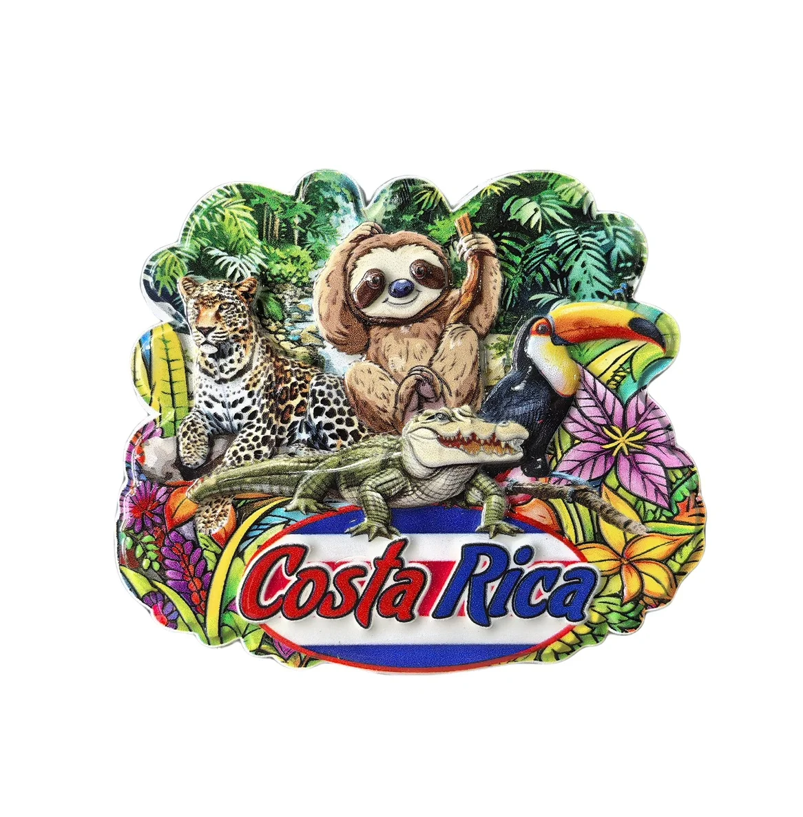 Costa Rica 3D Fridge Magnet magnetic fridge magnets refrigerator decor Souvenir Gift Resin Handmade Costa Rica Refrigerator Magnet Home Decoration Collection