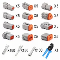 DT Series Deutsch Waterproof Connector Kit Repair Tool Portable Box Suit DT06-2/3/4/6/8/12S DT04-2/3/4/6/8/12P Terminal & Pliers 4