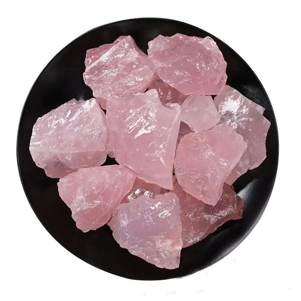Pure Natural Pink Rose Quartz Rough Large Size Raw Crystal Stone Rock Mineral Specimen Aquarium Healing Reiki Home Decoration 5
