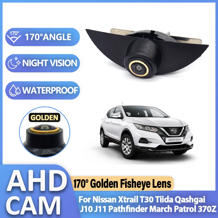 Telecamera Frontale per Auto CCD AHD 1920*1080P con Logo per Nissan Xtrail T30 Tiida Qashgai J10 J11 Pathfinder March Patrol 370Z