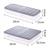 Freezer Dumpling Box Food Storage Container Stackable Food Saver Box with Lid Square Plastic Single-layer Sealed Transparent Box 3