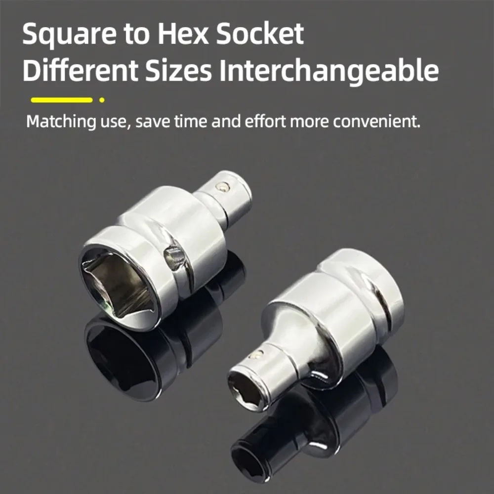 1/4 Zoll, 3/8 Zoll, 1/2 Zoll Vierkantantrieb auf 1/4 Zoll Sechskantschaft-Steckschlüsseladapter, Schnellwechsel-Bithalter, Reparatur-Handwerkzeugzubehör – Detail 3