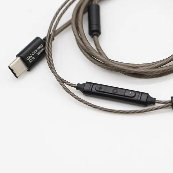 USBC to MMCX Wired Earphone Upgrade Cable Super Bass Headphones Decoding chip 5686 for Samsung Xiaomi TYPEC Headphones