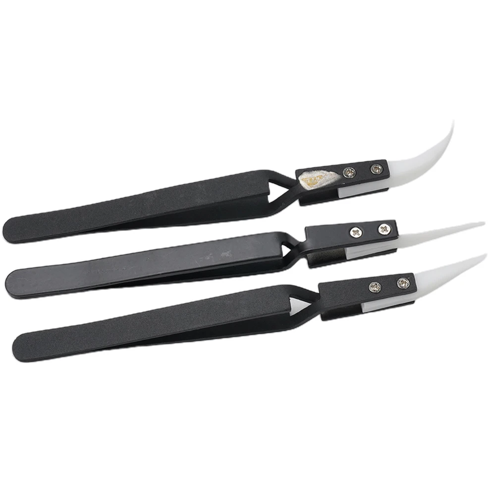 

1pc Ceramic Tweezers 135-140mm Stainless Steel Ceramic For: Integrated Circuit Computer Parts Maintenance Hand Tools Tweezers